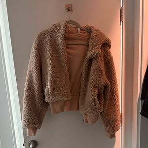 Fabletics Warm Brown Teddy Jacket
